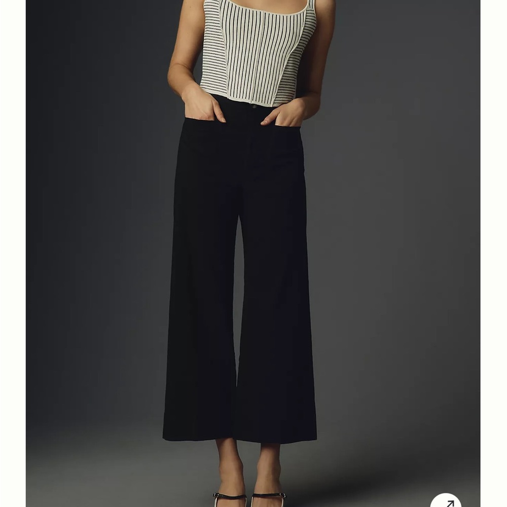Maeve the Colette Black Wide-Leg Pants size 32